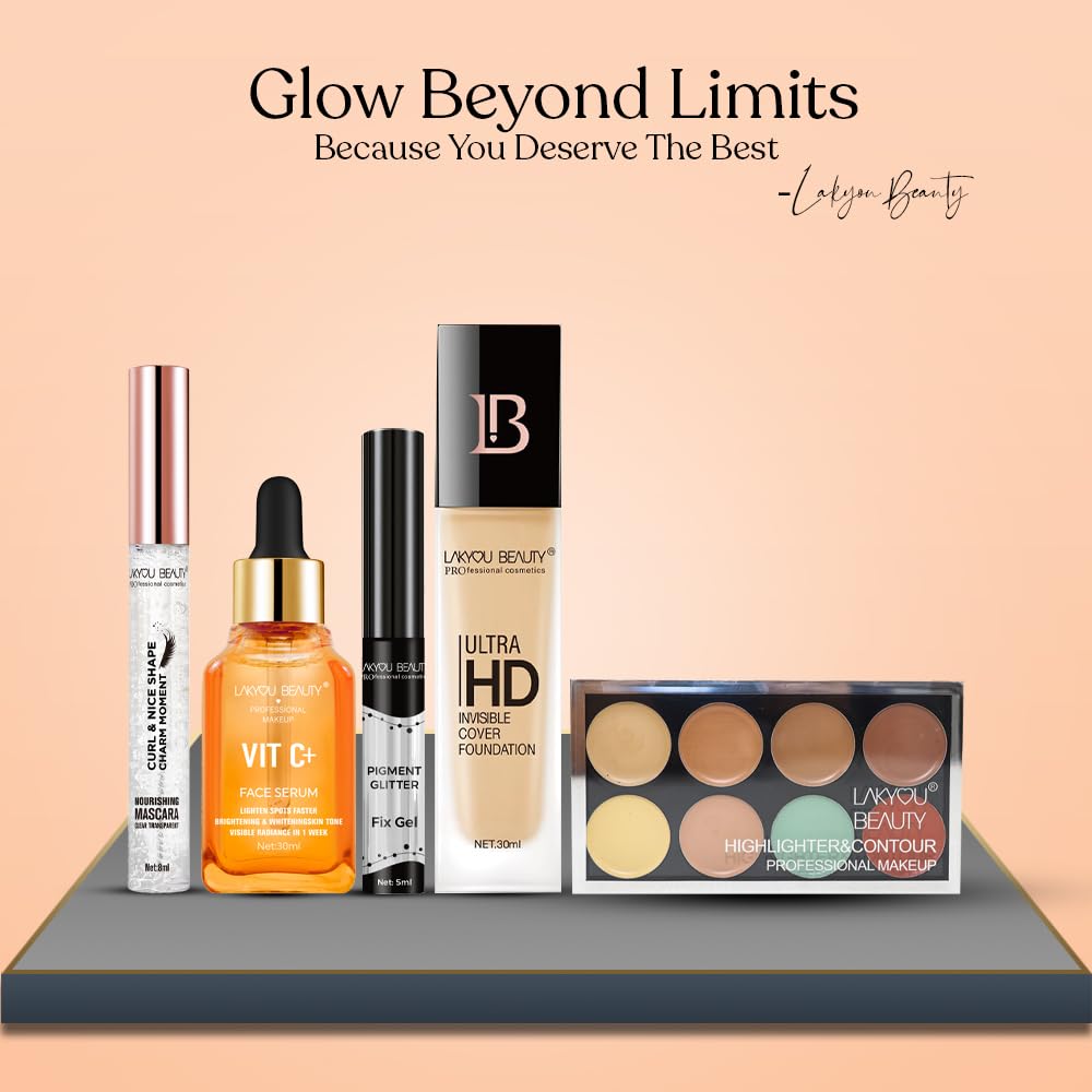 Lakyou Beauty Ultra HD Invisible Cover Foundation | Seamless Blend | High Definition Finish | Lightweight & Long-Lasting | 30ml (05(Rich Nude))