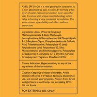 AVEIL Gel Sunscreen SPF 50 | Non-Greasy, Non-Absorbent & No White Cast | For All Skin Types | UVA, UVB, UV & Infrared Rays Protection | Skin Rejuvenating | Repairs from Photo-Ageing | Pack of 1-50ml