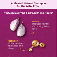 WOW Skin Science Onion Shampoo - 200 ml | Helps Control Hair Fall & Promotes Hair Growth | For Stronger Hair | With Red Onion Seed Oil Extract, Black Seed Oil & Pro-Vitamin B5