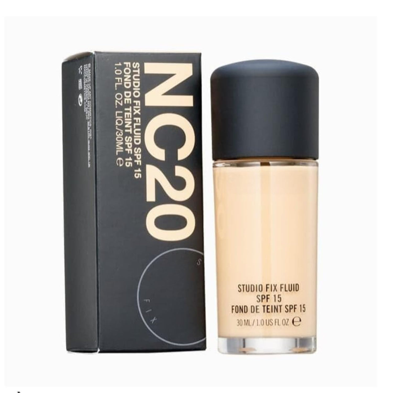 MACC Studio Fix Professional Waterproof oil-free Longlasting Liquid 24-hour colour-true foundation Matte Finish For Women, Girls 30ML - Shine-Free Liquid Foundation (NC-20)