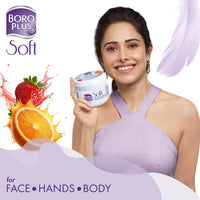 BoroPlus Soft Light Moisturising Cream | Light & Non-sticky | Provides 24 hour moisturisation|Ayurvedic Cream for all seasons |Hand Cream, Body Cream & Face Cream | Vitamin E - 300 ml (Pack of 2)