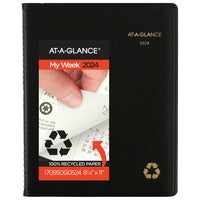 AT-A-GLANCE 2024 Weekly & Monthly Planner, Quarter-Hourly Appointment Book, 8-1/4