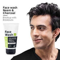 Ustraa Face Wash Acne Control - With Neem & Charcoal - 100g - Oil control, Prevents Acne & Night Cream - De-Tan & Anti-aging Cream for Men - 50g | for Effective Tan Removal