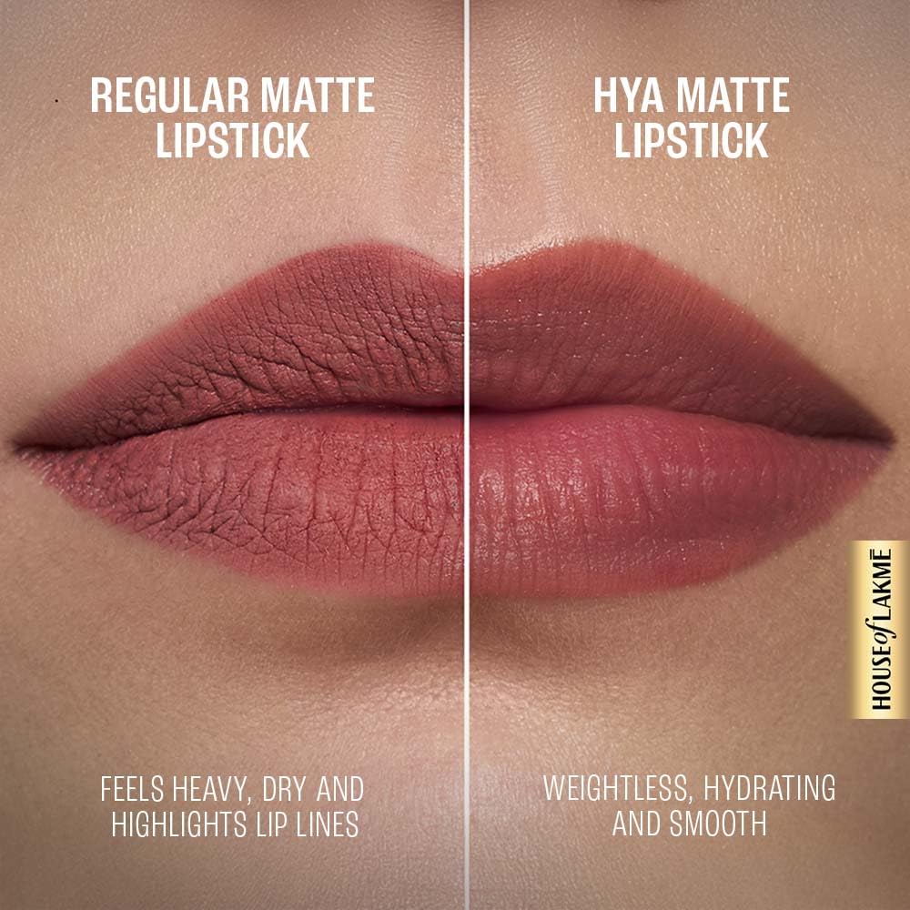 Lakmé 9to5 Liquid Lipstick, Hya Matte, with Hyaluronic Acid for hydrated lips, Afterhours Wine 3.6gm