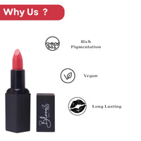 Bloom Beauty Bullet Lipstick Creamy Matte Finish Hydrating & Long-Lasting,Bloom Peachy