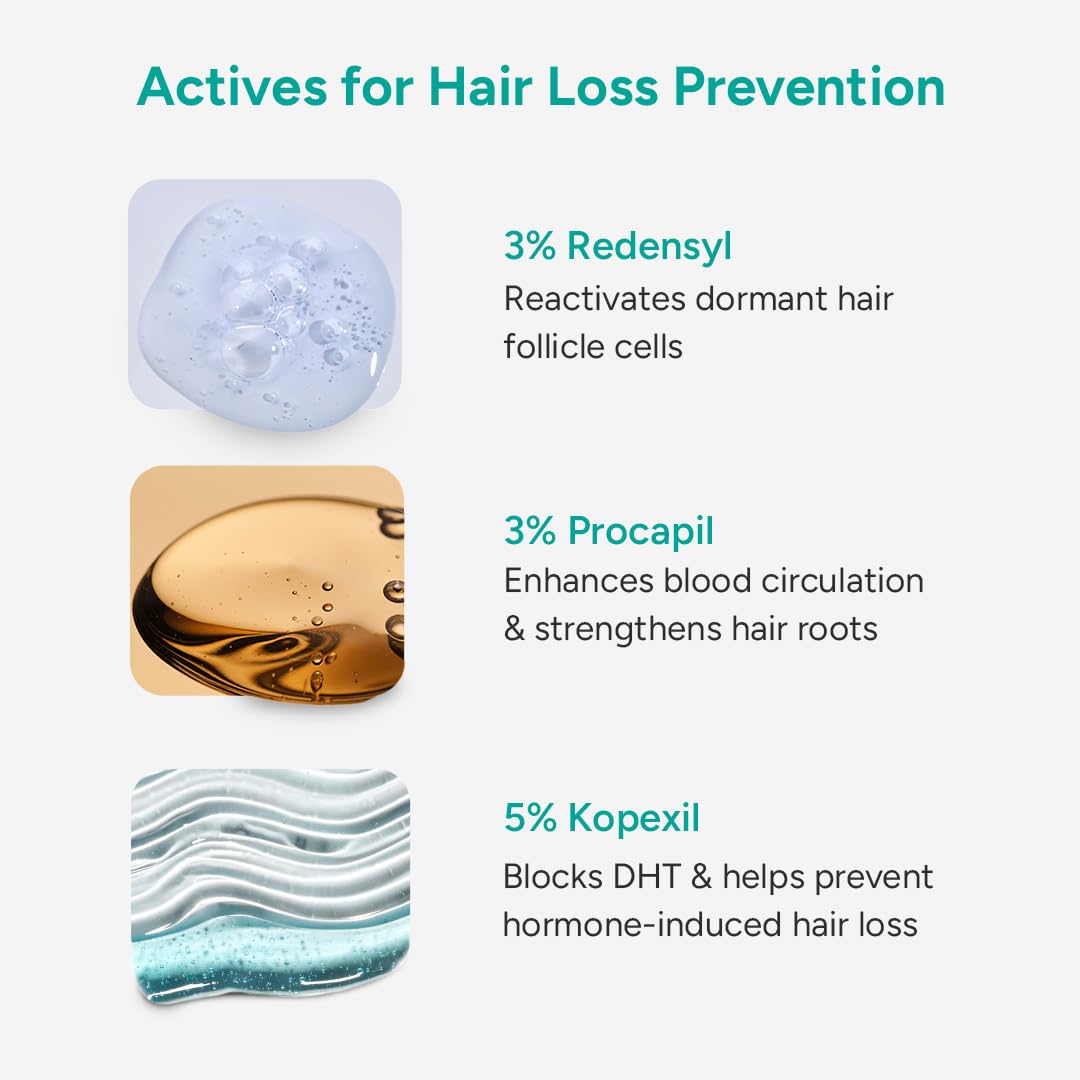 Arata Hair Growth Serum Concentrate with 3% Redensyl, 3% Procapil, 5% Kopexil, Caffeine and Rice Water | No Minoxidil Supports Hair Growth | Helps Reduce Hairfall | Serum For Women and Men | 30 ML