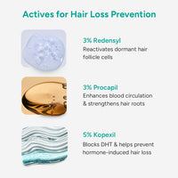 Arata Hair Growth Serum Concentrate with 3% Redensyl, 3% Procapil, 5% Kopexil, Caffeine and Rice Water | No Minoxidil Supports Hair Growth | Helps Reduce Hairfall | Serum For Women and Men | 30 ML