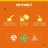 Chaayos Instant Tea Premix - Ginger Flavour - Low Sugar (36 Sachets) | Instant Tea | Tea Premix | Ginger Tea | Ginger Chai | Assam Tea | Flavored Tea | Adrak Chai Mix 390 Gram