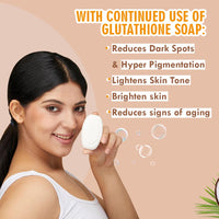 Glamveda Glutathione Skin Lightening & Whitening Soap with Kojic Acid | Works for Dark spots, Acne scars & Hyperpigmentation | Nourishing Soap for radiant & Soft skin (Pack of 2)