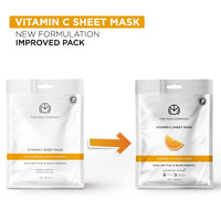 The Man Company Vitamin C Sheet Mask with Hyaluronic Acid & Lemon | Boosts Collagen, Brightening | Improves Skin Tone, Deep Cleanses & Removes Excess Oil - 25ml