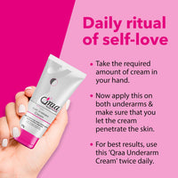 Qraa Advanced Lacto Dark Underarm Cream,For Even Toned Underarms | Paraben Free | For Dark Body Parts| Pack of 1 (50gm)