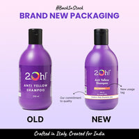 2.Oh! Italian Anti Yellow Shampoo | Purple Shampoo for Coloured, Highlighted, Blonde Hair | Neutralising Hair Toner for Bleached Hair | Blue Shampoo for Grey Hair | With Argan Oil for Dry Frizzy Hair