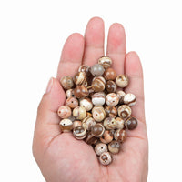 Bymitel 90pcs Natural Crystal Beads Stone Gemstone Round Energy Healing Loose Beads with Stretch Cord for Jewelry Making Bracelets Anklets (Brown Zebra Jasper, 10mm 90pcs) Brown Zebra Jasper