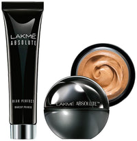 Lakmé Absolute Skin Natural Mousse, Golden Light 04, With Spf, Light Texture, Stays Upto 16 Hours, 25 g & Lakmé Absolute Blur Perfect Matte Face Primer 30 ml