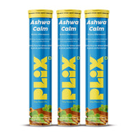 PLIX- THE PLANT FIX | KSM-66 Ashwagandha Gold Standard Effervescent (300 mg) | Brahmi & Bhringraj helps relieve stress & boosts performance| Promotes Calmness, Increase Mental Acuity, & Muscle Recovery (45 Tabs) (Pack of 3)