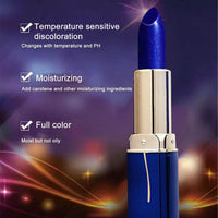 FLORISELL Blue Shimmer Magic Color Changing Lipstick, Labial Magico Lips Moisturizer Lazy Lipstick For Women