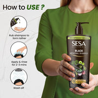 Sesa Ayurvedic Medicinal Shampoo Hairfall Control Anti Dandruff Shampoo Infused with 15 Ayurvedic Herbs Smooth & Shiny Hair For Men & Women (500 ml)
