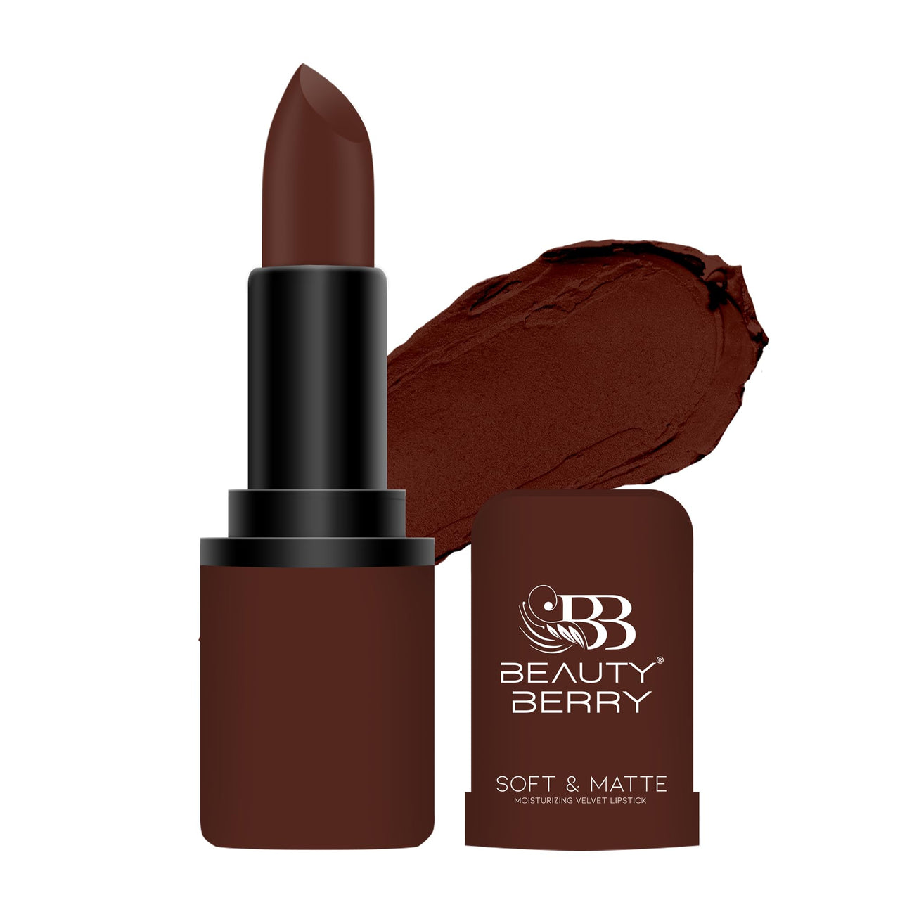 Beauty Berry Soft & Matte Moisturizing Velvet Lipstick For Women - Long-Lasting, Hydrating, High-Pigment Color. (Shade 26)