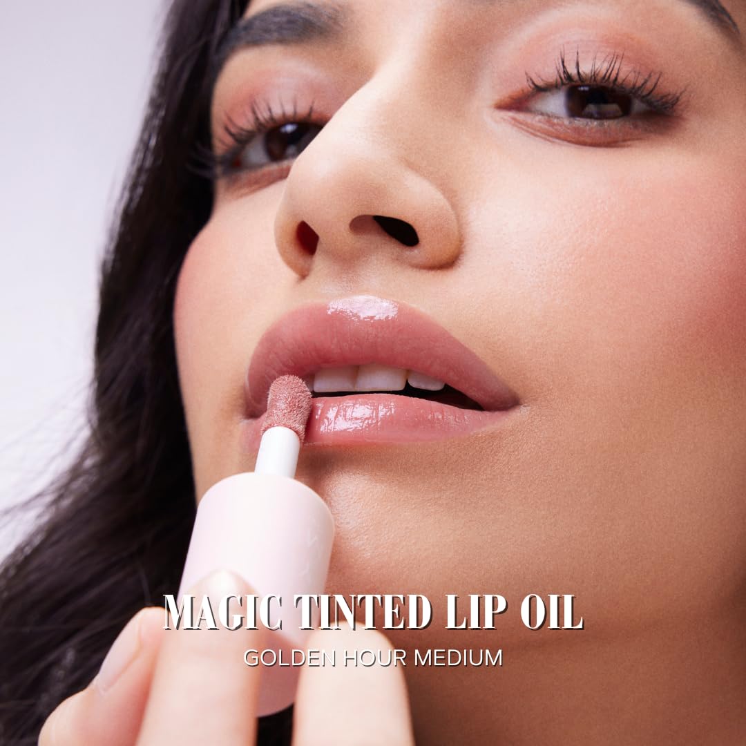 SIMPLYNAM Golden Hour Magic Tinted Lip Oil (Medium) | Hydration & Repair | High-Impact Tint | Non-Sticky & Lightweight | Vegan & Cruelty-Free | Panthenol & 7 Botanical Oils | Paraben-Free