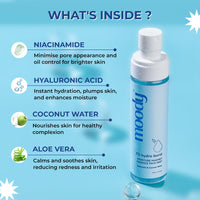 Moody 7D Hydro Burst Hydrating Face Mist & Essence Toner with Hyaluronic Acid Vitamin B5 & Rice Water for Hydrated & Plumped Skin | Face Mist for Soothing And Pore Tightening | Alcohol-Free Toner for Glowing Skin |100% Vegan | 72 Hour Hydration,110ml