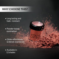 Stars Cosmetics Eyeshadow Pigment Powder, Matt Gold - Heavily Pigmented, Shiny & Luminous, Medium Coverage, Easy Blend, Glitter Effect, Long-Lasting Eye Makeup, 4g