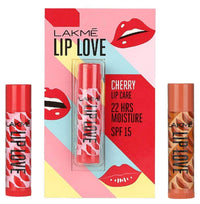 Lakmé Lip Love Chapstick, Spf15, Cherry, 4.5 g And Lip Love Chapstick, Caramel, 4.5g