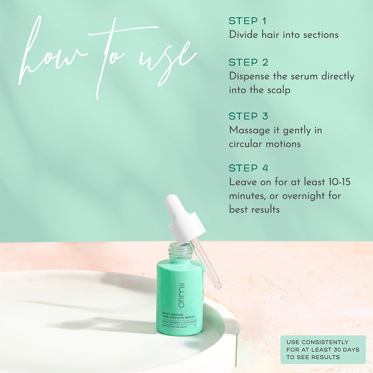 Orimii Root Repair Hair Growth Serum with Redensyl | Promotes Hair Growth, Prevents Breakage | Lightweight, Non-Sticky & Non-Greasy | Pregnancy Safe & Loved by Moms – 30ml