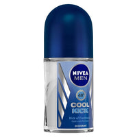Nivea Roll-On Deodorant, Cool Kick for Men, 50ml And Deodorant Roll-on, Whitening Smooth Skin for Men, 50ml