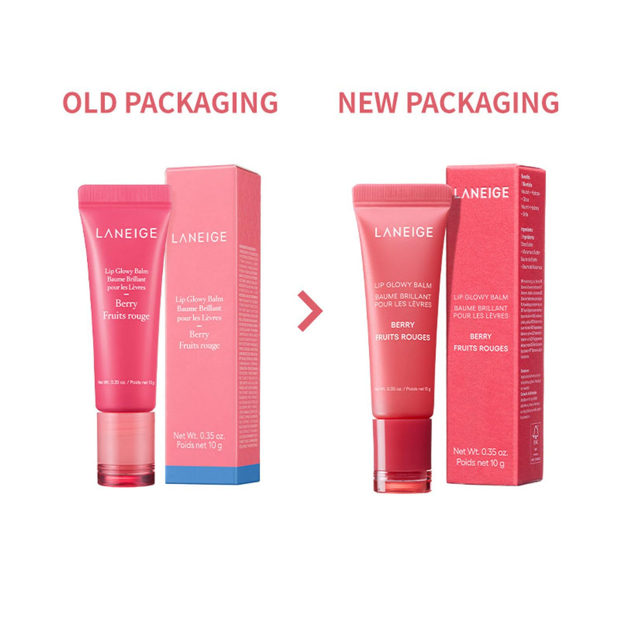 Laneige Lip Glowy Balm | Moisturizing Lip Treatment with Vitamin C + Shea Butter for Soft, Smooth and Glowing Lips | Korean Lip Balm For Dry Chapped Lips |Intense Hydration| Berry |10Gm