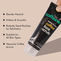 mCaffeine Coffee Tan & Dead Skin Removal Face Scrub (75gm)|Caffeine & Walnut Scrub for Face|Exfoliating & Brightening Scrub|Blackhead Remover,Whitehead Remover,Detan Pack I Face Scrub For Women & Men