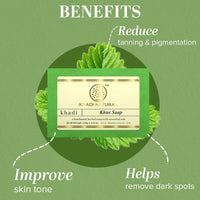 Khadi Natural Khus Handmade Soap| Cooling Herbal Soap for a Refreshing Bath Experience| Infused with Natural Goodness to Revitalize Your Skin| Pack of 2 (125 * 2, 250g)