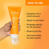 Dot & Key Mango Detan Gel Face Wash | Gently Cleanses Skin From Dirt & Oil | Fades Stubborn Tan | For All Skin Types | 100ml