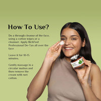 Richfeel De-tan Cream | Natural Skin Tan Removal with Peppermint, Honey, and Cucumber |Ayurvedic and Organically Pure| Tan Removal Face Pack for All Skin Types| 100 g (Pack of 2)