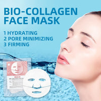 Bio Collagen Face Mask Korean Face Mask for Glass Skin Overnight Sheet Mask For Deep Hydration, Pore minizmizing, Pigmentation, Pigmentation, Face Tightening, Glowing Skin Mask