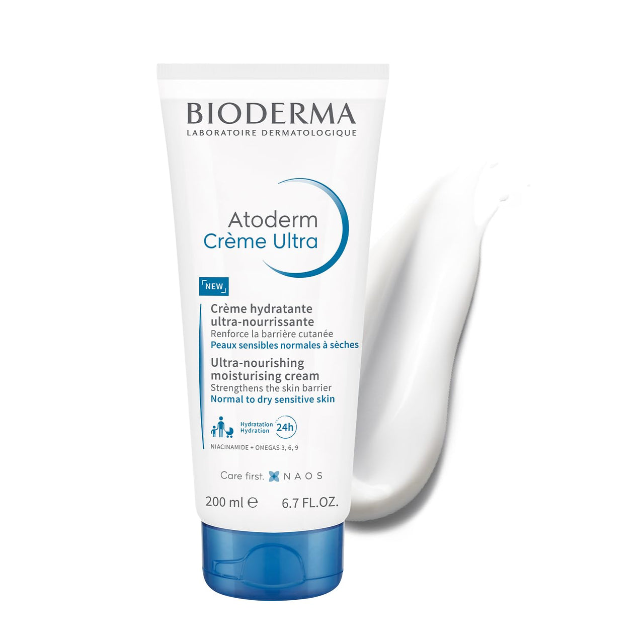 Bioderma Atoderm Creme Ultra-Nourishing - Moisturizer with Niacinamide | Boosts Hyaluronic Acid & Ceramides for Normal, Sensitive & Dry Skin for Face & Body