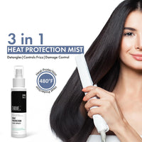 ThriveCo Heat Protection Spray For Hair -150 Ml, Hair Styling Spray For Women & Men, Heat Protectant Spray For Hair Upto 250°C & 2X Less Hair Breakage I Frizz Free & Helps In Damage Control