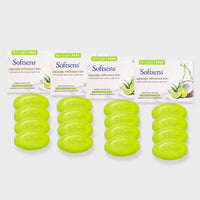 Softsens Naturally Refreshed Skin Cream Bar Soap Made with 100% natural vegetable oil and Zesty Lime, Coconut cream | Daily-Use Bathing Bar Parabens, SLS, SLES & Phthalates Free Pack of 4(100g x 4)