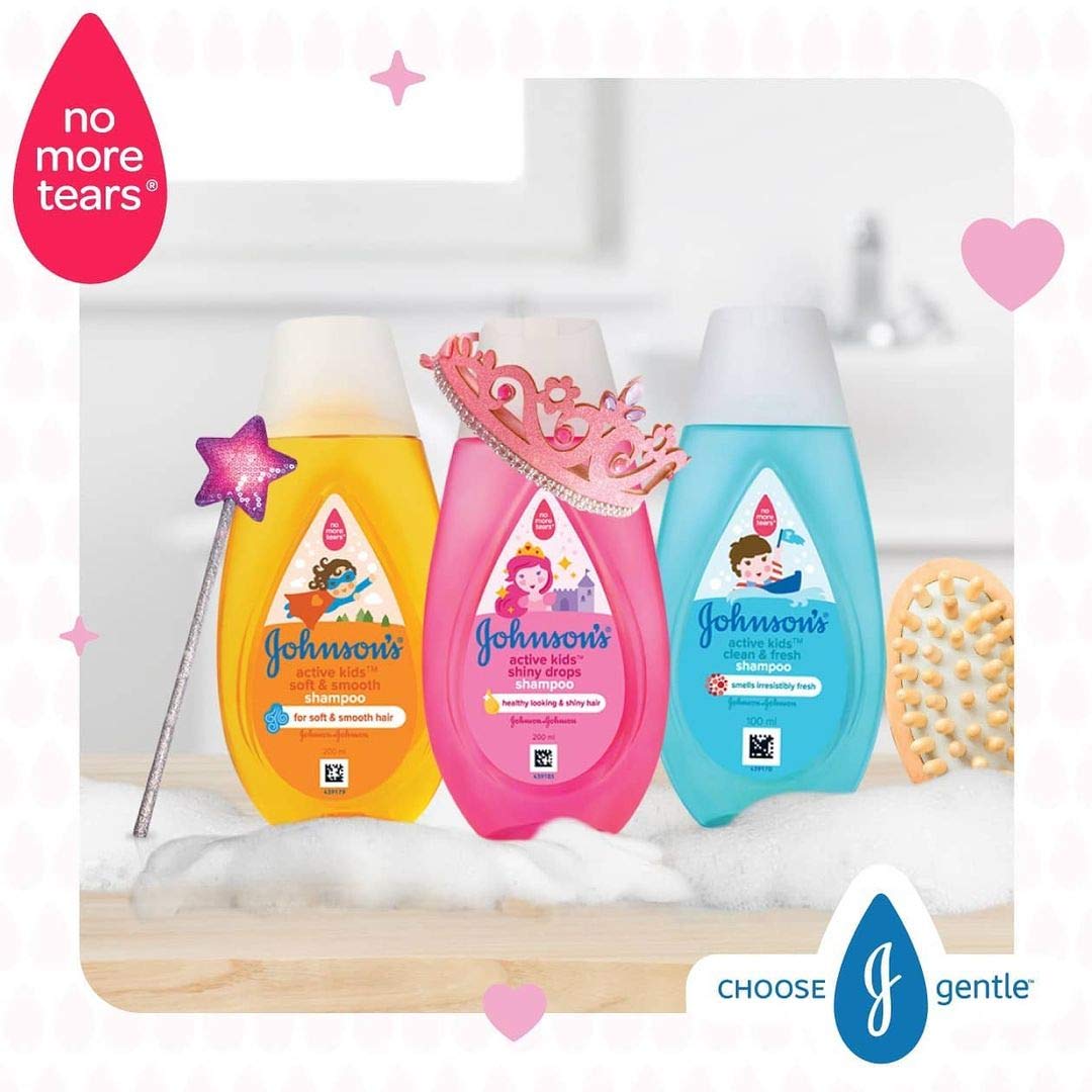 Johnson's Baby Active Kids Shiny Drops Shampoo, 100ml