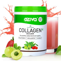 OZiva Vegan Collagen (Tangy Amla) with Biotin & Vitamin C For Brighter & Youthful Skin|Collagen Supplement For Women & Men|Plant Based Collagen Powder| Vegan (Pack of 1),1 count,200 grams