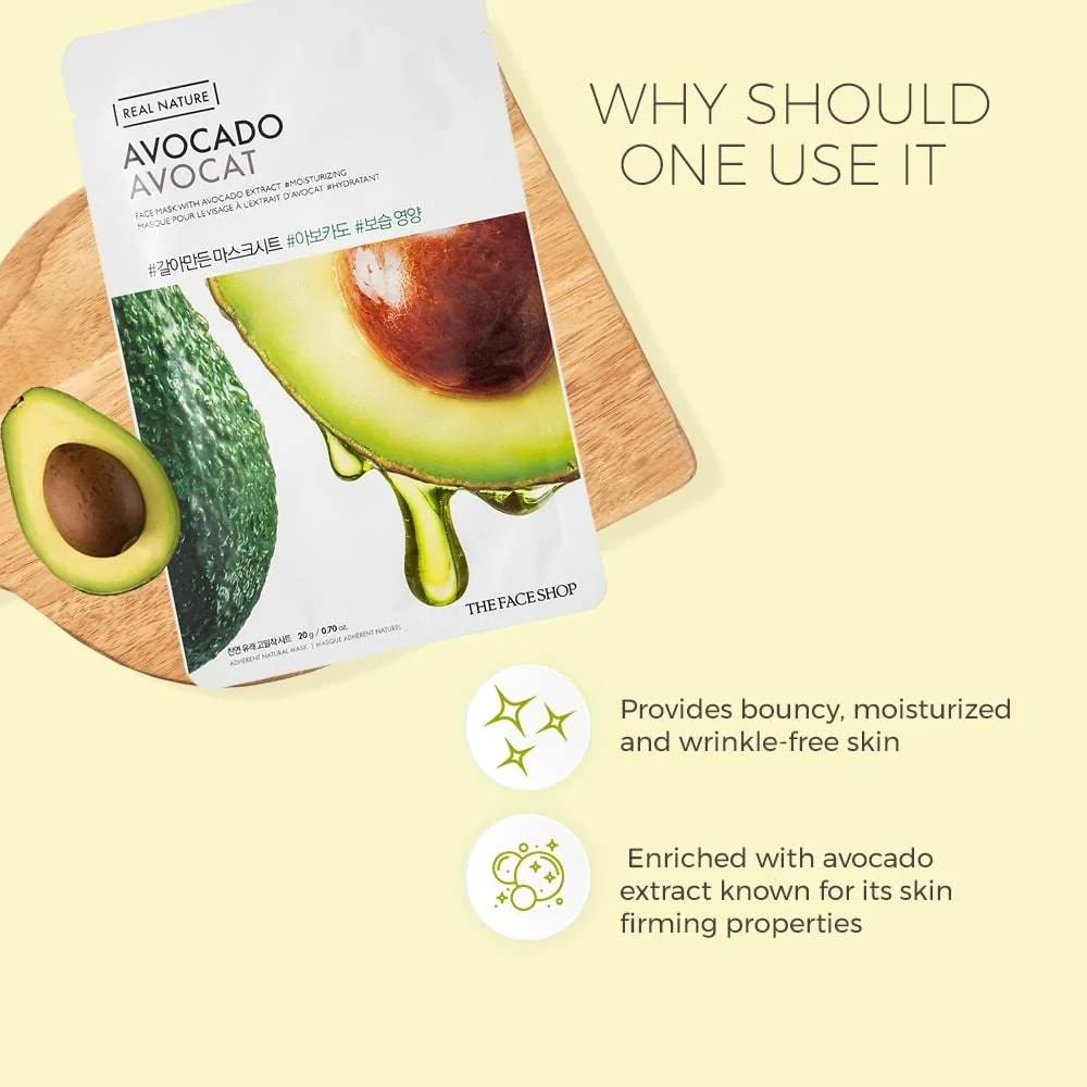 The Face Shop Real Nature Daily Glow Sheet Mask for Glowing Skin & Hydration | Facial Mask with Serum | Korean Sheet Mask For Unisex (Pack of 10) (Assorted)