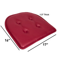Sweet Home Collection Chair Cushion Memory Foam Pads Tufted Slip Non Skid Rubber Back U-Shaped 17