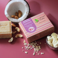 Earthy Sapo Handmade Baby Soft Bathing Soap (Coconut Milk, Almond Milk, Oat Milk, Kokum Butter) 100g, Pack of 1 | Natural, Gentle Bath Soap for Babies Sensitive Skin