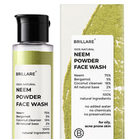 Brillare Neem Face Wash | for Acne & Pimples | with Bergamot for Clear Skin| 30g & Brillare Vitamin C Face Wash| 30g Combo