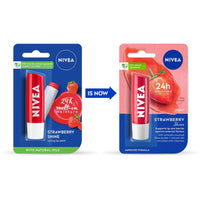 NIVEA Lip Balm, Fruity Cherry Shine And NIVEA Lip Balm, Fruity Strawberry Shine,4.8 g (Pack of 2)