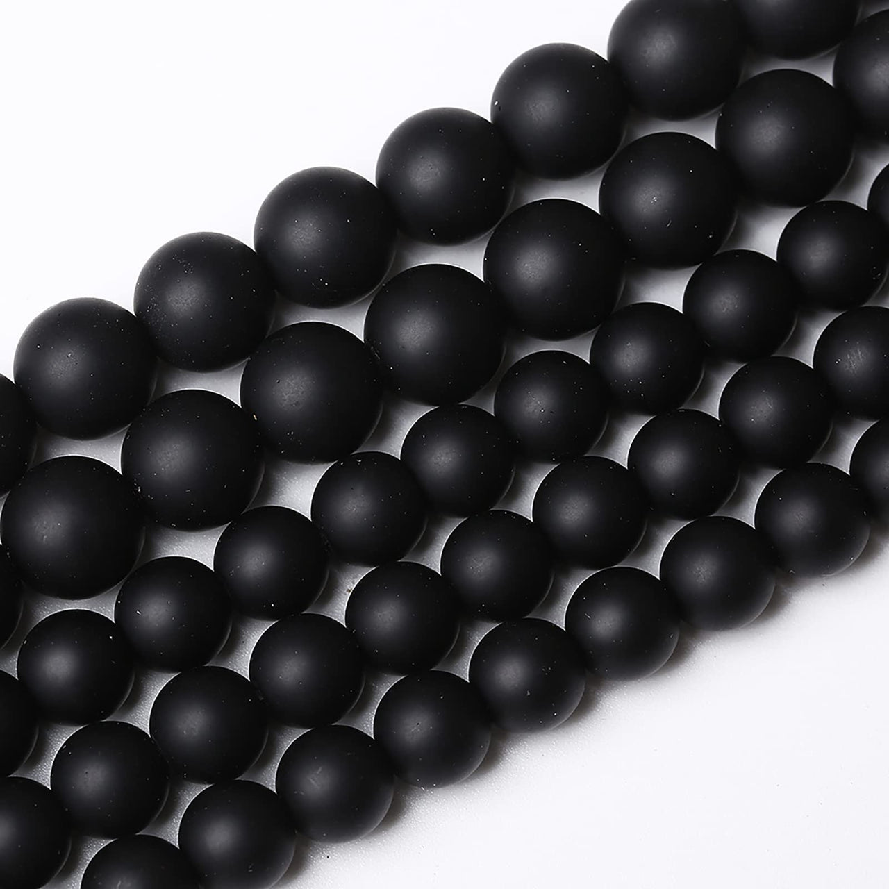 60pcs 6mm Matte Natural Black Agate Onyx Beads Round Loose Beads for Jewelry Making DIY Bracelets Crystal Energy Healing Power Stone (6mm, Matte Black Agate)
