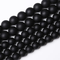 60pcs 6mm Matte Natural Black Agate Onyx Beads Round Loose Beads for Jewelry Making DIY Bracelets Crystal Energy Healing Power Stone (6mm, Matte Black Agate)