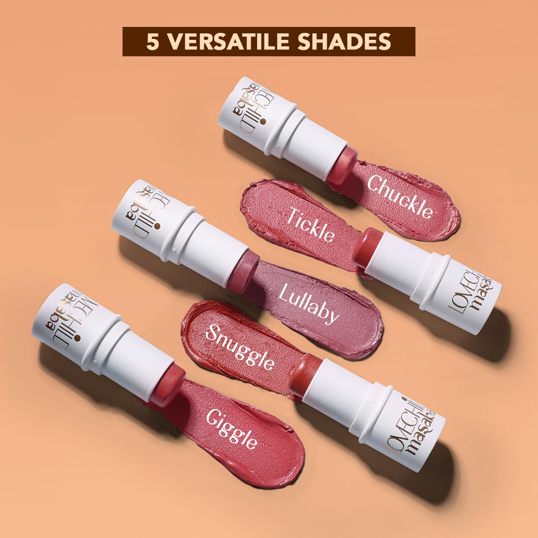 LoveChild Mini Masaba Bloominator Makeup Stick, Lumi-Matte Creamy Blush with Illuminator, Hydrating Shea Butter, Velvety Finish, Buildable, Richly Pigmented, Snuggle (Reddish Brown) 7.5g