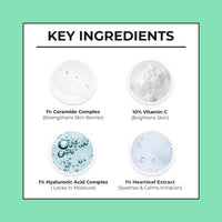 Dr. Sheth's Non-Irritating Ceramide & 10% Vitamin C Ampoule Serum | Reduces Dullness & Dark Spots | Brightens & Repairs Skin Barrier | For Beginners | 99% Pure Grade Vitamin C | All Skin Types | 30 ml