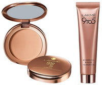 Lakmé Full Coverage 9 to 5 Flawless Matte Complexion Compact For Combination Skin Type, Almond, 8g And Lakmé 9 to 5 Weightless Mousse Foundation, Beige Caramel, 25g