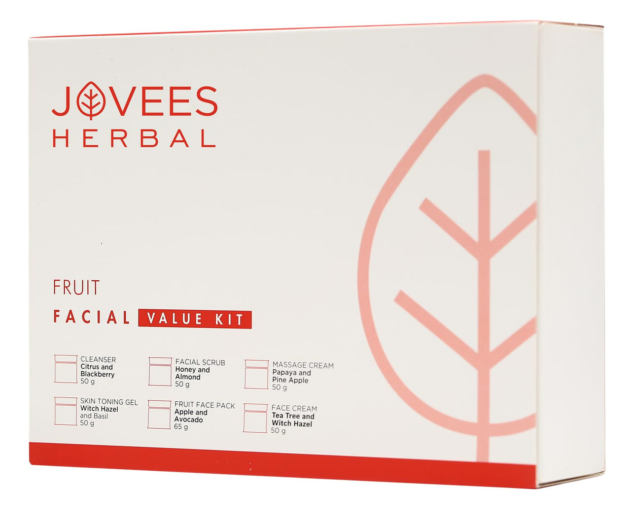 Jovees Herbal Mini Fruit Facial Kit For Hydrated Skin, Reduces Fine Lines, Tanning & Dullness With 6 Easy Step | Kit for Enhance Natural Glow 315g (Multiple Use)